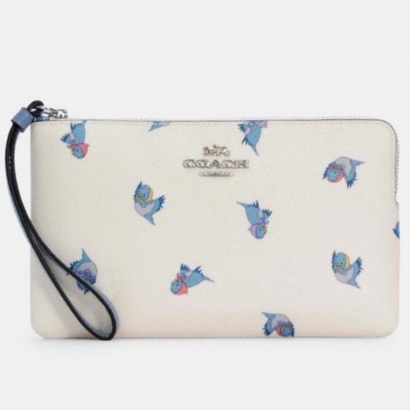 Coach x Disney Cinderella Birds Limited Edition Large Corner Zip Wristlet - Picture 2 of 3